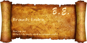 Brauch Endre névjegykártya